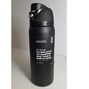 Owala FreeSip 32oz Stainless Steel Water Bottle Black New w Cosmetic Dent